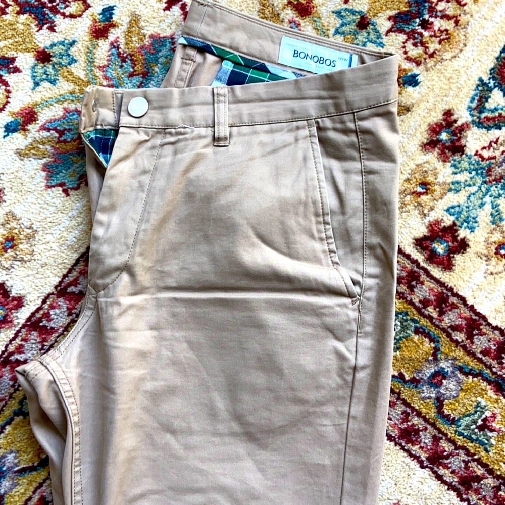 Bonobos 32/32  washed chinos slim straight pants